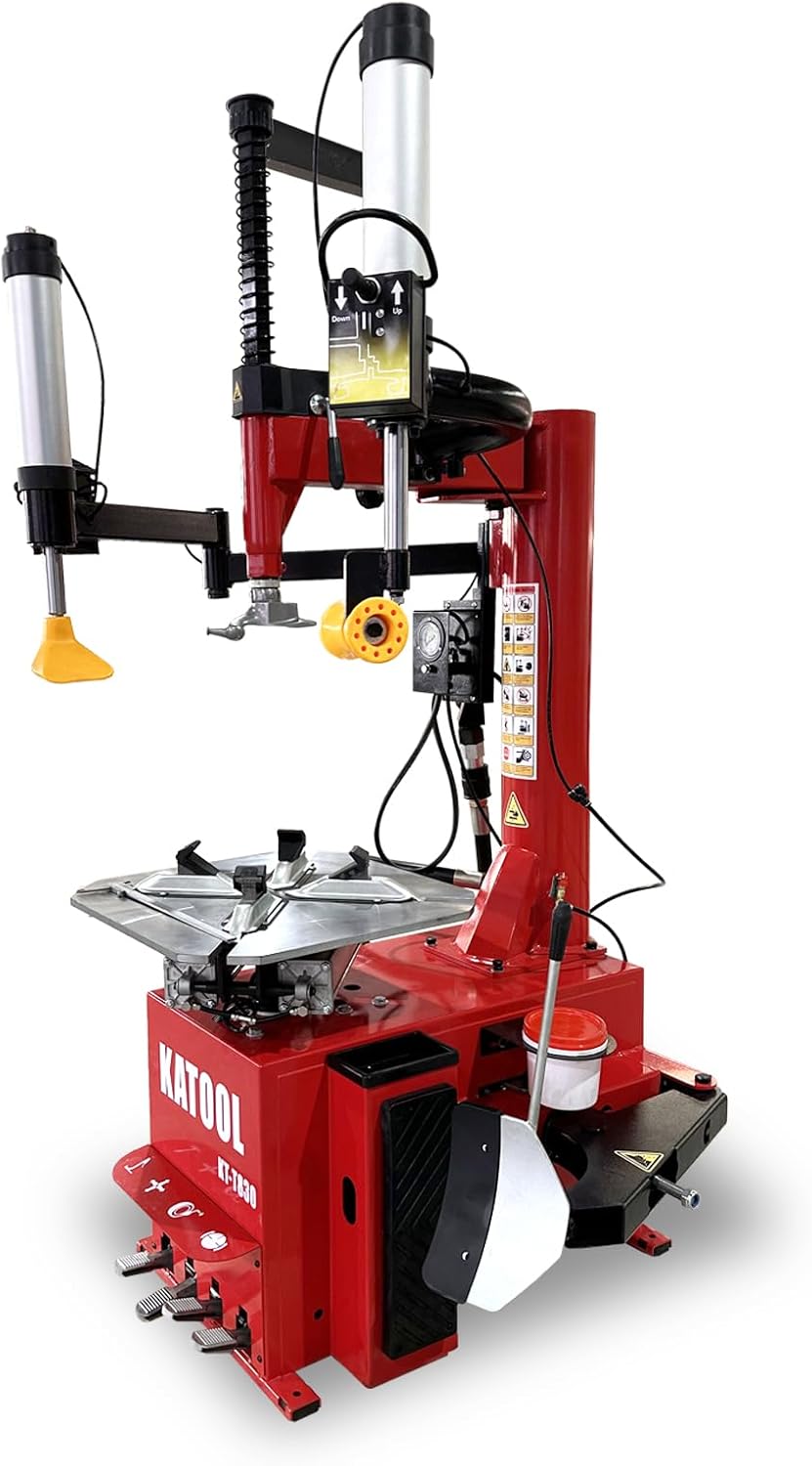 KATOOL KT-T830 swing-arm tire changer with pneumatic bead breaker